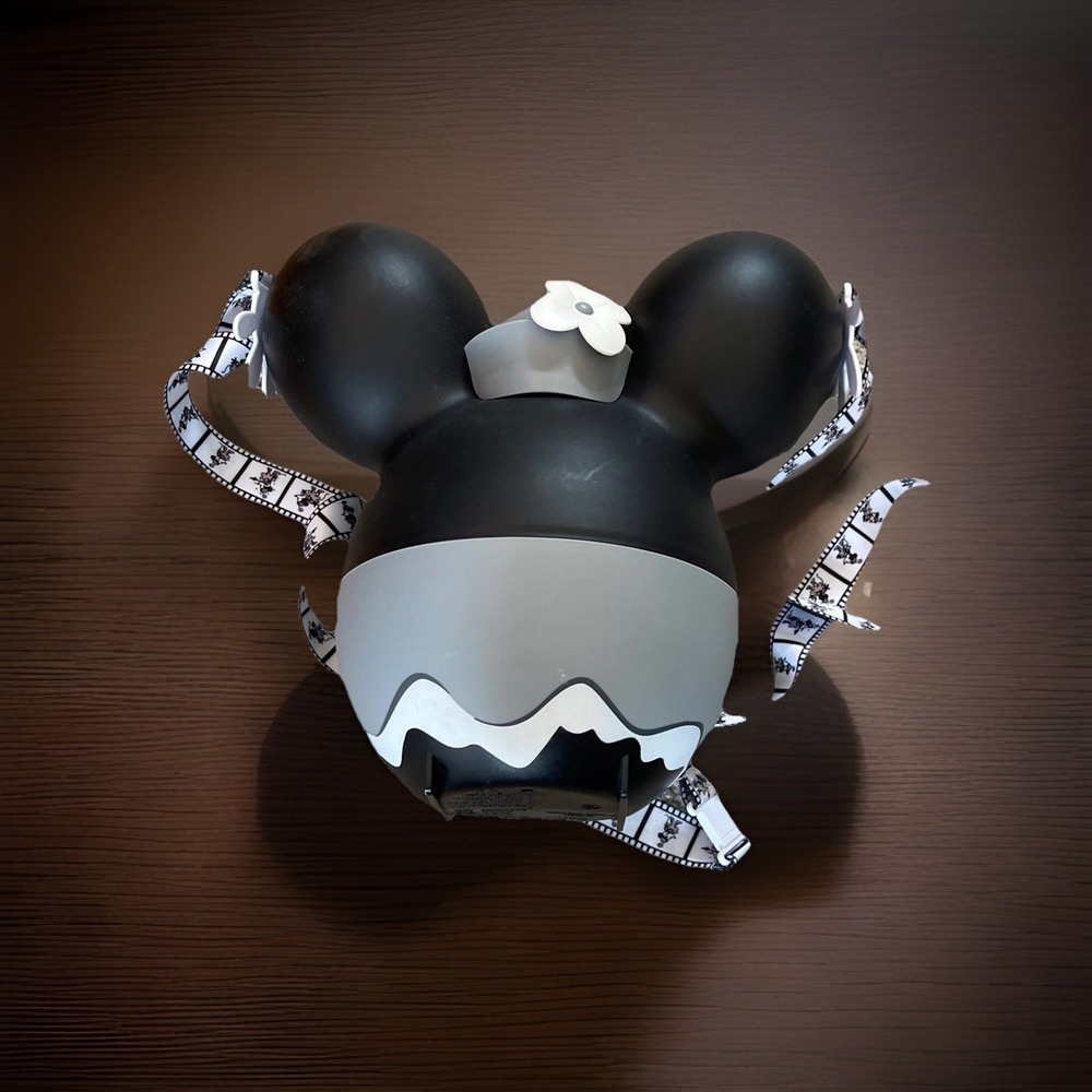 Disney Parks Minnie‎ Mouse Steamboat Willie Popcorn Bucket Black White Grey